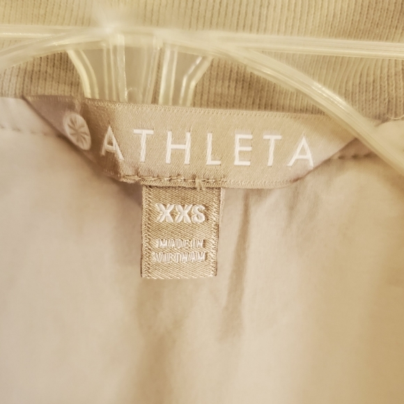 ATHLETA | XXS Gray White Bomber Jacket EUC - Picture 4 of 8